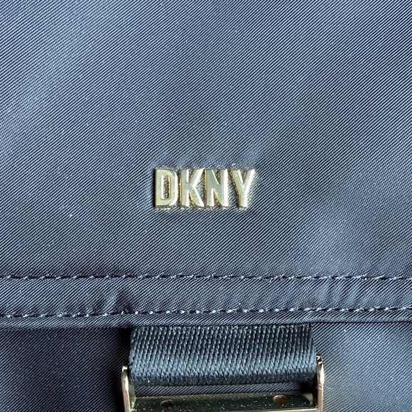 NWT DKNY Black Yugo Crossbody Bag Donna Karan New York Designer Gold Buckle Chic - Picture 2 of 9